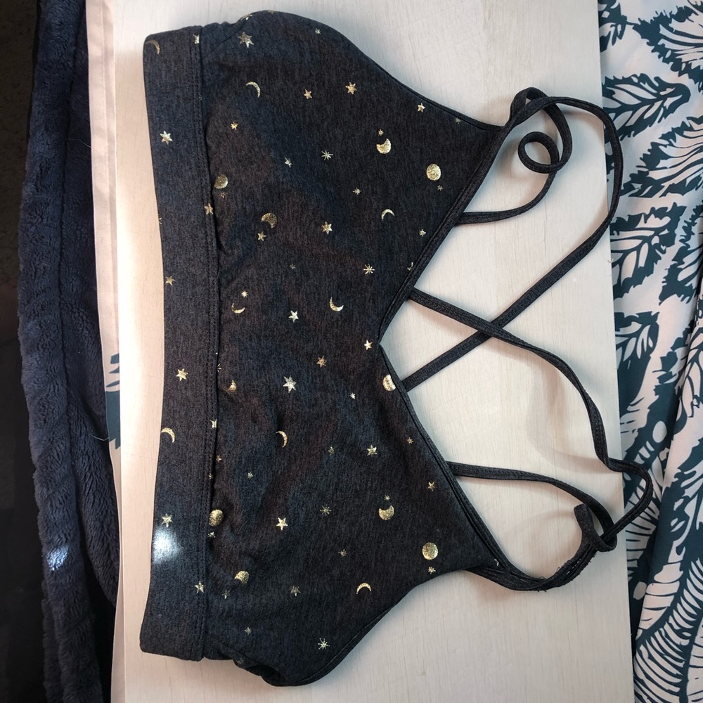 Old navy sports bra stars and moons cross back